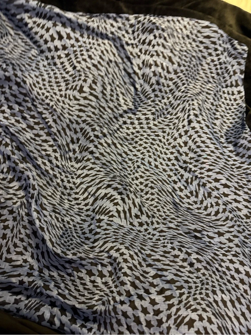 Blue and Black Star Pattern  Mugler Scarf